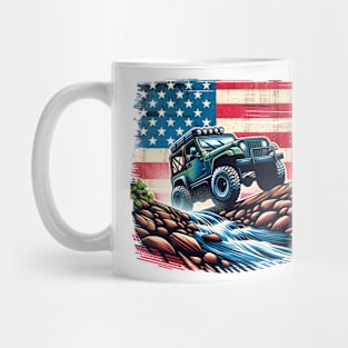 grunge america jeep offroad Mug